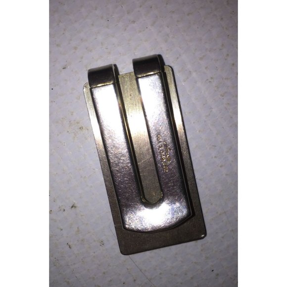 Vintage Silver Metal Anson Golf Crossed Clubs Money Clip - Picture 4 of 4